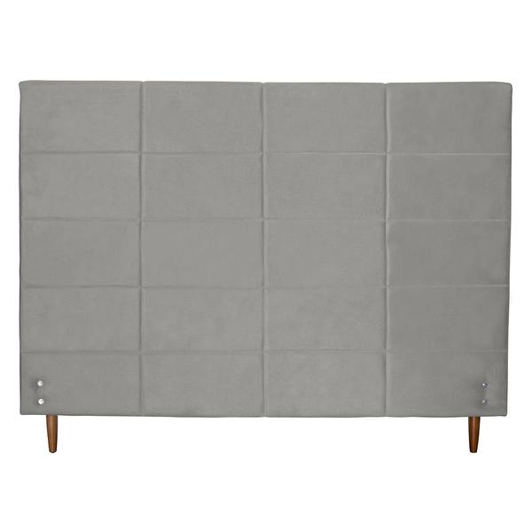 Imagem de Cabeceira Raissa 158Cm Para Cama Box Queen Suede Bege Claro