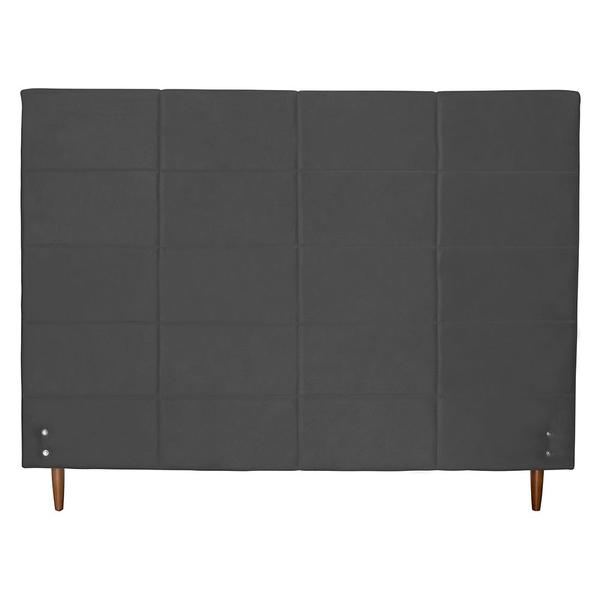 Imagem de Cabeceira Raissa 158Cm Para Cama Box Queen Suede Cinza