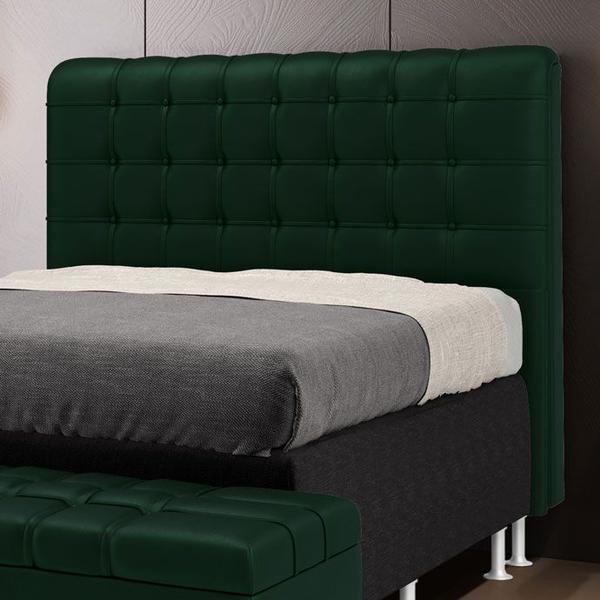 Imagem de Cabeceira Rana 195 Decorativa de Cama King N-026 Veludo Verde Aradecor