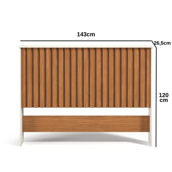 Imagem de Cabeceira Ripa Painel Rustico Box 1,40 Modular Top Natural