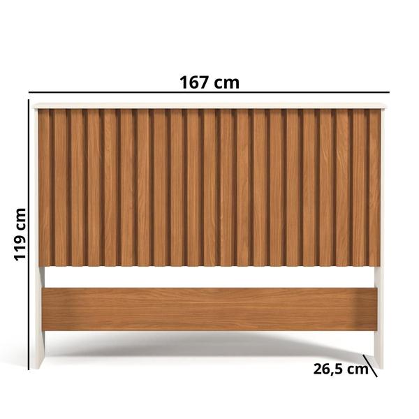 Imagem de Cabeceira Ripada em MDF Rustico Para Box Casal 1,60 Novidade