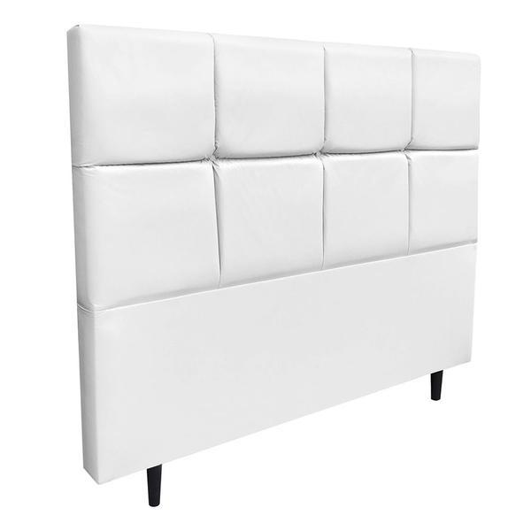 Imagem de Cabeceira Roma para Cama Box Queen 160 cm material sintético Branco - D'Rossi