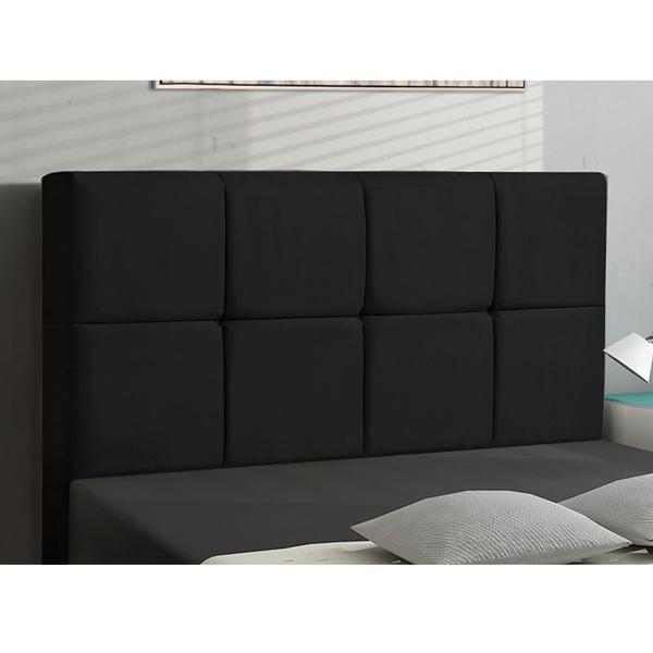 Imagem de Cabeceira Roma para Cama Box Queen 160 cm Suede Preto - D'Rossi