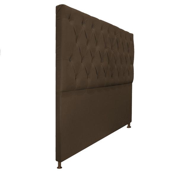 Imagem de Cabeceira Sofia 140 cm Casal Suede Marrom - ADJ Decor