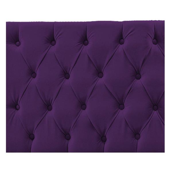 Imagem de Cabeceira Sofia 90 cm Solteiro Suede Roxo - Doce Sonho Móveis