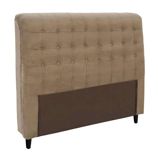 Imagem de Cabeceira Solteiro 90cm Ana Para Cama Box Suede Bege - DS Estofados