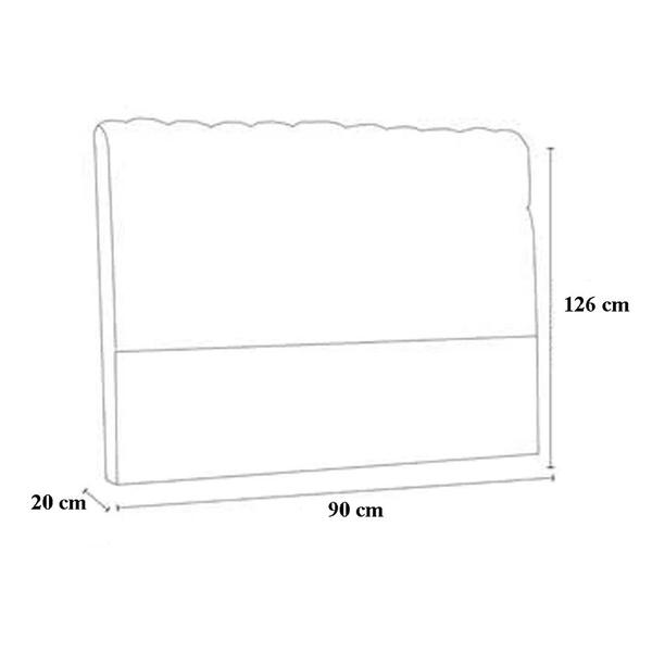 Imagem de Cabeceira Solteiro 90cm Ana Para Cama Box Suede Cinza- DS Estofados