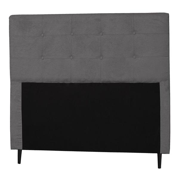 Imagem de Cabeceira Solteiro 90cm Para Cama Box Luna Suede Amassado Cinza - DS Estofados