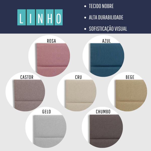 Imagem de Cabeceira Solteiro 90cm x 60cm Estofada Placas de Colar na Parede Modelo Retangular - Várias Cores