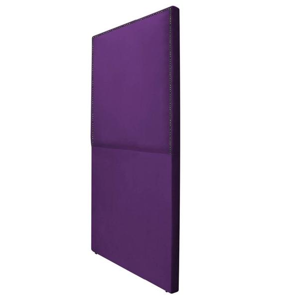 Imagem de Cabeceira Solteiro Bali P02 90 cm para cama Box Suede Roxo - Amarena Móveis