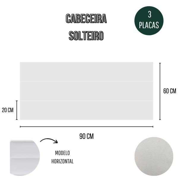 Imagem de Cabeceira Solteiro Blu Interiores Camabox 90X60 Branco