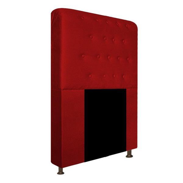 Imagem de Cabeceira solteiro brenda 100cm suede vermelho