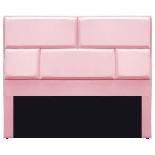 Imagem de Cabeceira Solteiro Brick P02 90 cm para cama Box Suede Rosa Bebê - Amarena Móveis