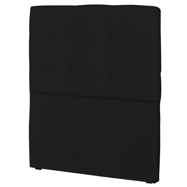 Imagem de Cabeceira Solteiro Cama Box 90 cm London material sintético Preto - JS Móveis