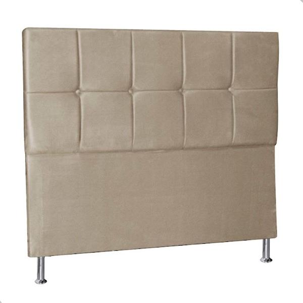 Imagem de Cabeceira Solteiro Cama Box Estofada 90cm Quarto Suede material sintético