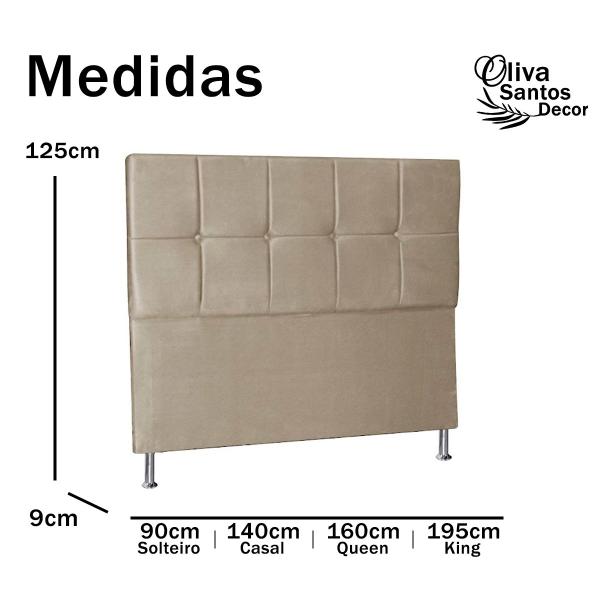 Imagem de Cabeceira Solteiro Cama Box Estofada 90cm Quarto Suede material sintético