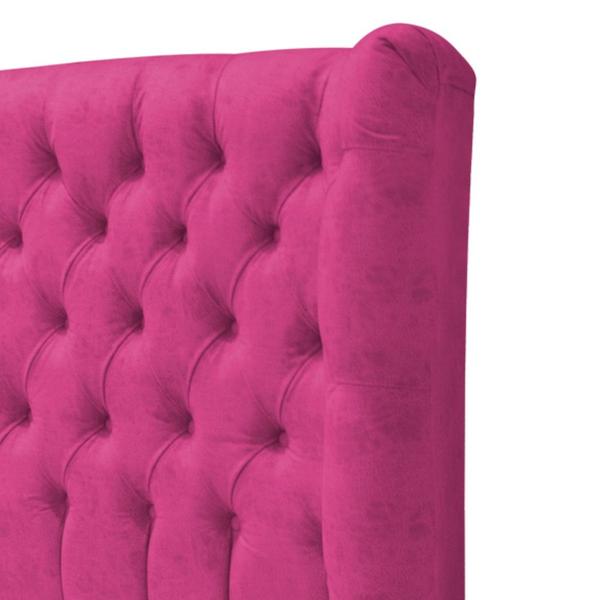 Imagem de Cabeceira Solteiro Everest P02 90 cm para cama Box Suede Pink - Amarena Móveis