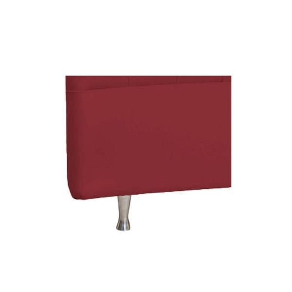 Imagem de Cabeceira Solteiro Florence P04 90 cm Suede  Vermelho TCA 53 - Amarena Móveis