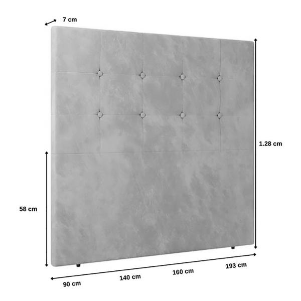 Imagem de Cabeceira Solteiro Lua 90cm Veludo Bege Com Frame Patoti Móveis