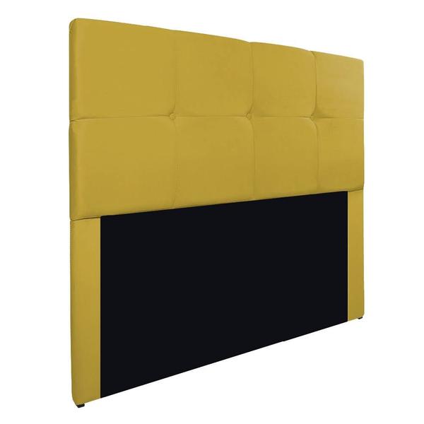 Imagem de Cabeceira Solteiro Marseille P02 90 cm Suede Amarelo - Amarena Móveis