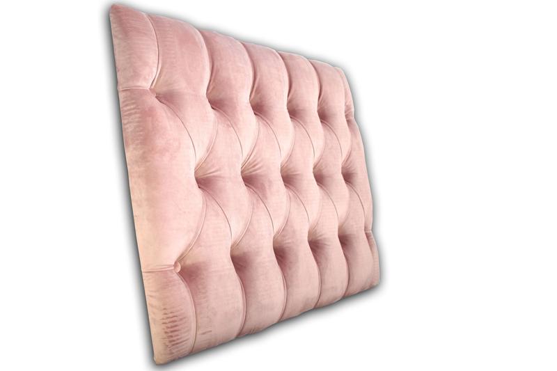 Imagem de Cabeceira solteiro para cama box painel capitone veludo rosa