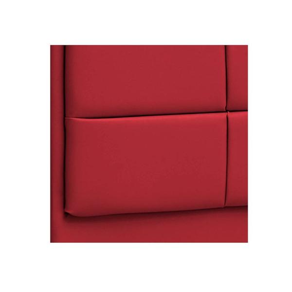 Imagem de Cabeceira Solteiro Tallin P04 90 cm Suede  Vermelho TCA 53 - Amarena Móveis