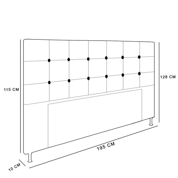 Imagem de Cabeceira Stambul Para Cama Box King 195 cm Suede - D'Rossi