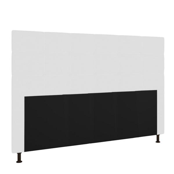 Imagem de Cabeceira Stambul Para Cama Box Queen 160 cm material sintético Branco - D'Rossi