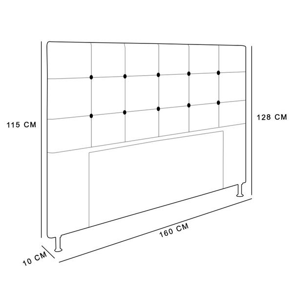 Imagem de Cabeceira Stambul Para Cama Box Queen 160 cm material sintético - D'Rossi