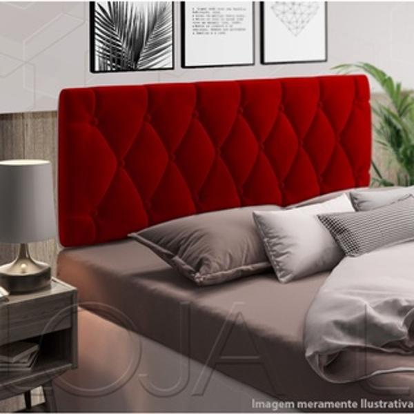 Imagem de Cabeceira Suspensa Casal Queen King 160x55cm Paris Vermelho - MagL