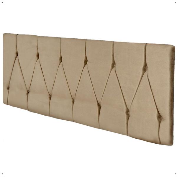 Imagem de Cabeceira Suspensa Classic Estofado Suede Cama Box Casal 1,40 Decoração Quarto Moderno - Bege  RPM