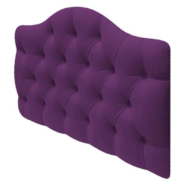 Imagem de Cabeceira Suspensa Imperatriz 140 cm Casal Suede Roxo - ADJ Decor