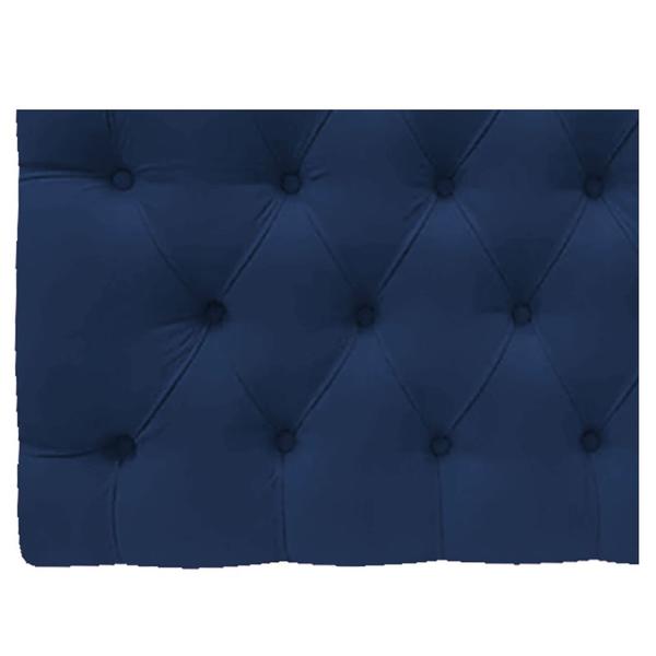 Imagem de Cabeceira Suspensa Imperatriz 160 cm Queen Size Suede Azul Marinho - Doce Sonho Móveis