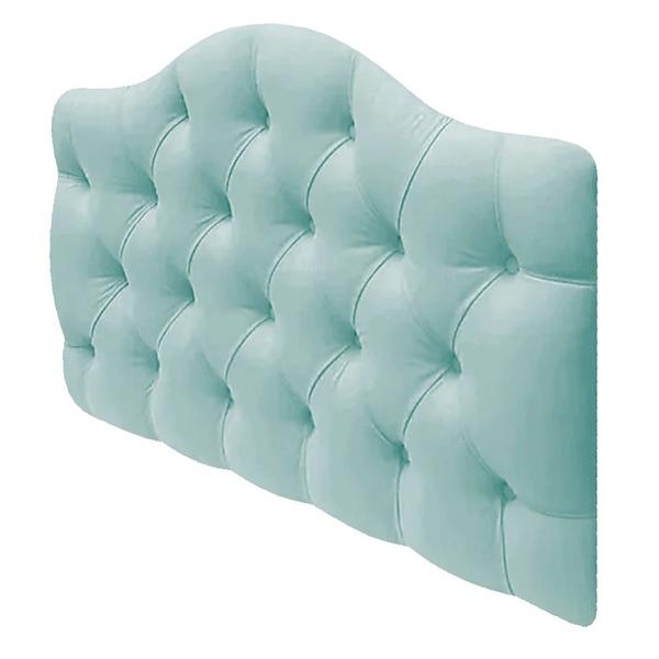 Imagem de Cabeceira Suspensa Imperatriz 195 cm King Size Suede Azul Tiffany - Amarena Móveis