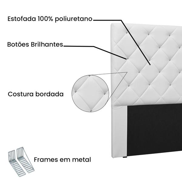 Imagem de Cabeceira Tania Para Cama Box Casal 140 cm material sintético  - D'Rossi