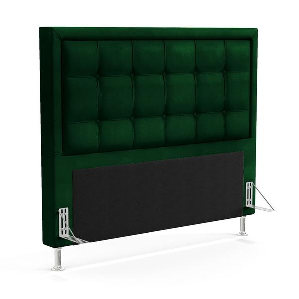 Imagem de Cabeceira Taurus 140 para Cama de Casal N-026 Veludo Verde Aradecor