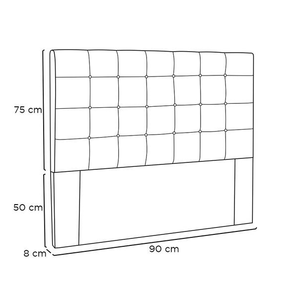 Imagem de Cabeceira Verona Para Cama Box Solteiro 90 cm Suede Caramelo - D'Rossi