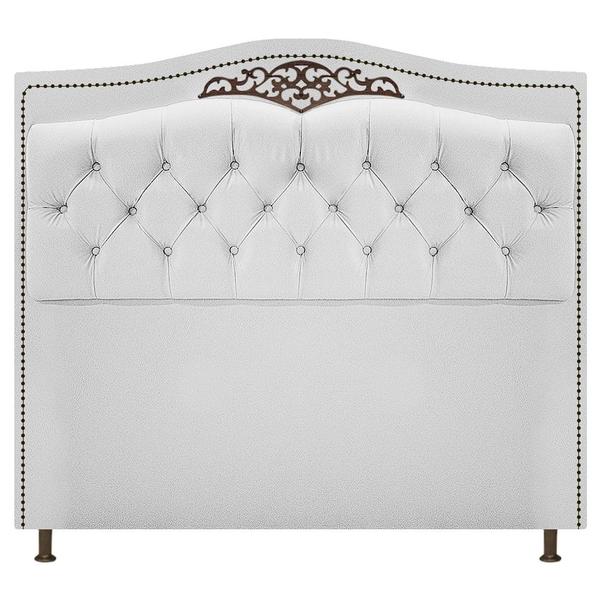 Imagem de Cabeceira Yasmim Estofada Capitonê 140 cm para Cama Quarto Box Casal Suede Branco - Amarena