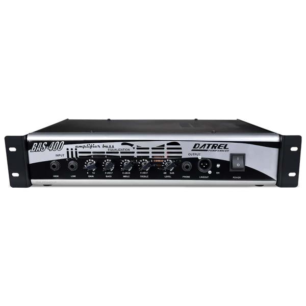 Cabeçote Amplificador de Baixo 400W Datrel BAS-400 Imagem de Cabeçote Amplificador de Baixo 400W Datrel BAS-400