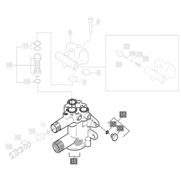 Imagem de Cabeçote Usinado Compatível com Lavadora Karcher HD585 Profi SM