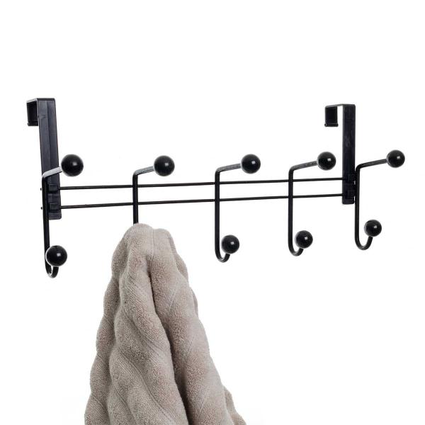 Cabide 10 Ganchos para Porta e Parede - Metaltru Imagem de Cabide 10 Ganchos para Porta e Parede