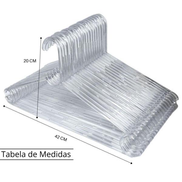 Cabide adulto acrilico transparente 30un acompanha triturador - ABCoisas Imagem de Cabide adulto acrilico transparente 30un acompanha triturador