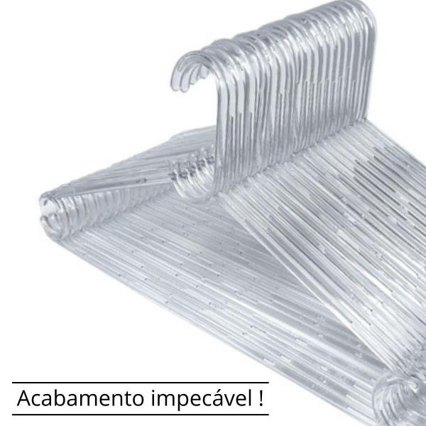 Cabide adulto acrilico transparente 30un acompanha triturador - ABCoisas Imagem de Cabide adulto acrilico transparente 30un acompanha triturador