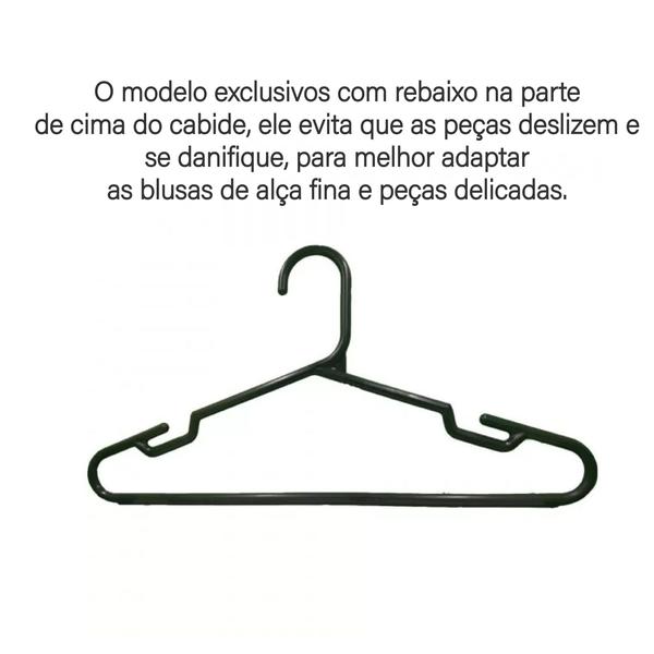 Imagem de Cabide Adulto Roupas Calça Camiseta Blusas Multiuso C/10