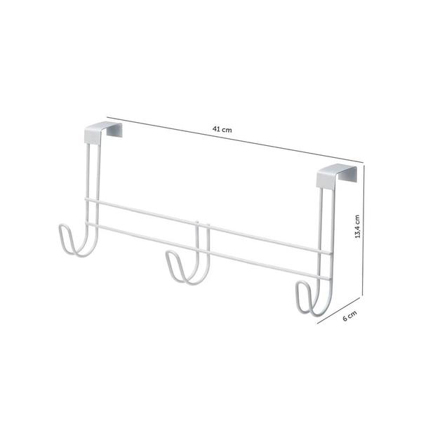 Cabide Arthi de Porta Emborrachado com Gancho Branco Imagem de Cabide Arthi de Porta Emborrachado com Gancho Branco