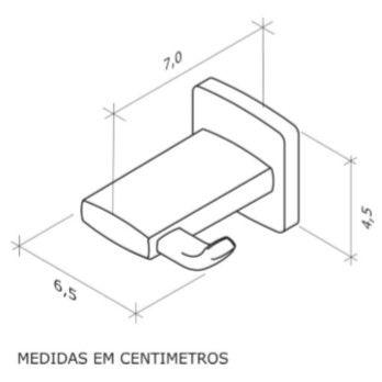 Imagem de Cabide Banheiro Versat Cromado - Tigre