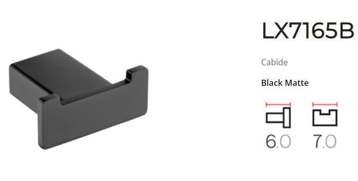 Imagem de Cabide Black Matte LX7165B - Lexxa