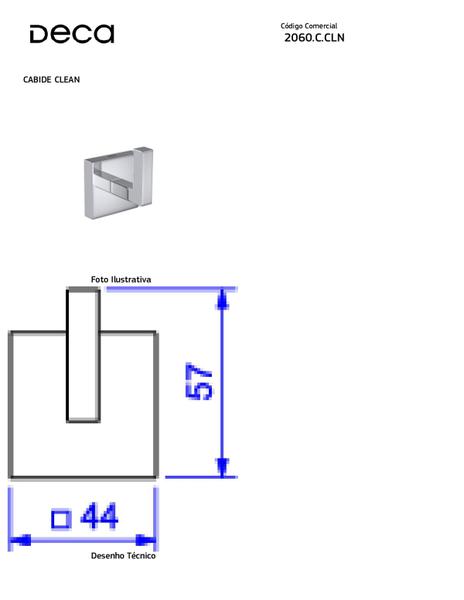 Imagem de Cabide Clean Cromado 2060.c.cln Deca