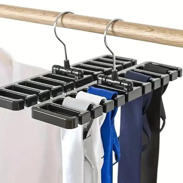 Imagem de Cabide De Lenço De Cinto Giratório Multifuncional Organizador De Guarda-roupa Rack Suporte De