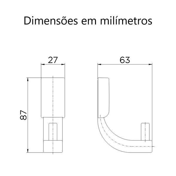 Imagem de Cabide De Parede Para Banheiro Top Cromada Docol